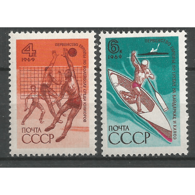 Серия почтовых марок СССР Международные спортивные соревнования