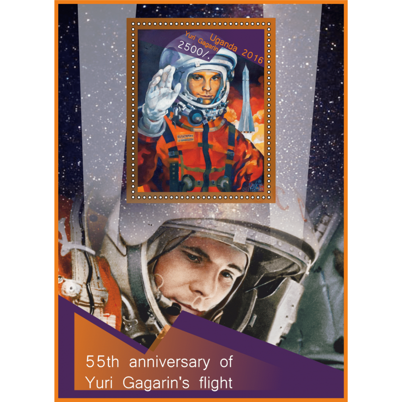 55 космических лет. Вымпел шелкография 55 лет полета в космос Гагарина. Фото Гагарина с марок. За личным брендом Гагарин.